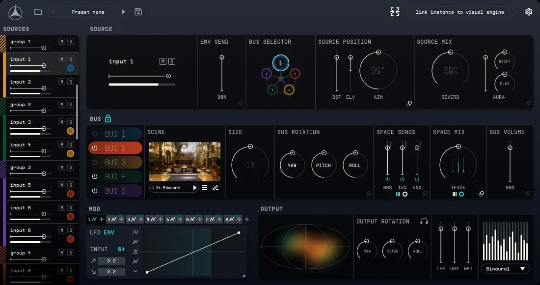 AniMod X/Y/Z controls inside the MNDALA 2 interface
