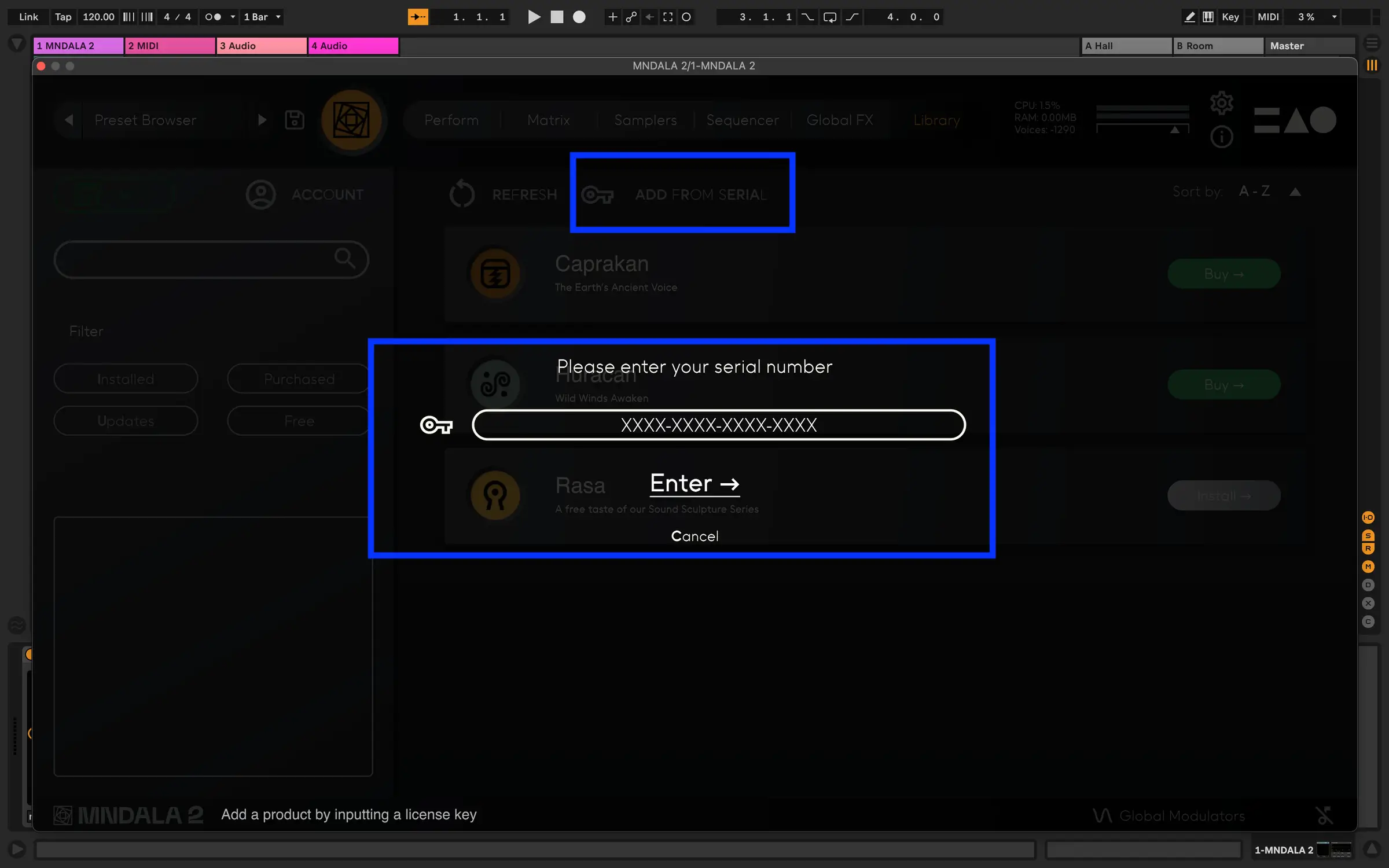 Add From Serial in MNDALA 2